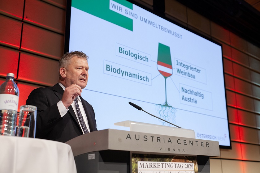 Geschäftsführer Chris Yorke präsentierte rund 550 Winzern die neue Strategie der ÖWM